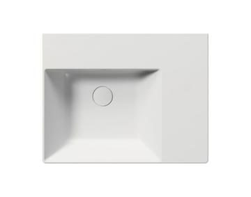 KUBE X 60X47 - Rectangular single ceramic washbasin with towel rail by GSI ceramica - view 3